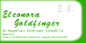 eleonora goldfinger business card